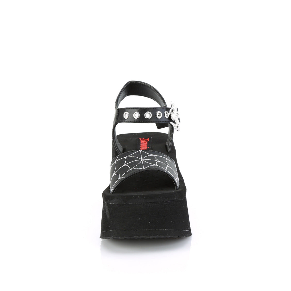 Demonia Cult Trusted - "Funn-10" Sandals - Black Vegan Leather