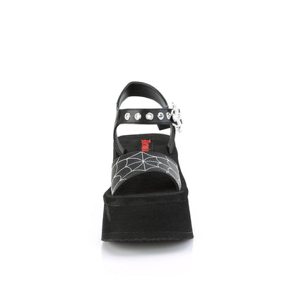 Demonia Cult Trusted - "Funn-10" Sandals - Black Vegan Leather
