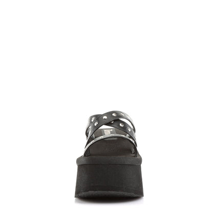 Demonia Cult Deals - "Funn-19" Sandals - Black Vegan Leather