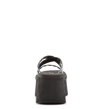 Demonia Cult Deals - "Funn-19" Sandals - Black Vegan Leather