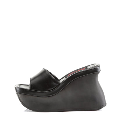 Demonia Cult Discount - "Pace-01" Sandals - Black Vegan Leather