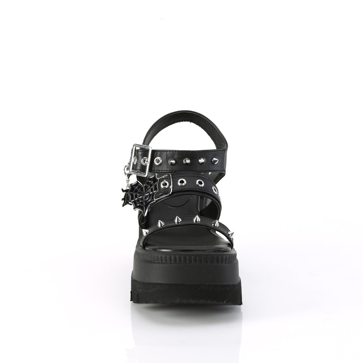 Demonia Cult Great Value - "Shaker-13" Sandals - Black Vegan Leather