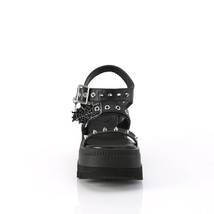 Demonia Cult Great Value - "Shaker-13" Sandals - Black Vegan Leather