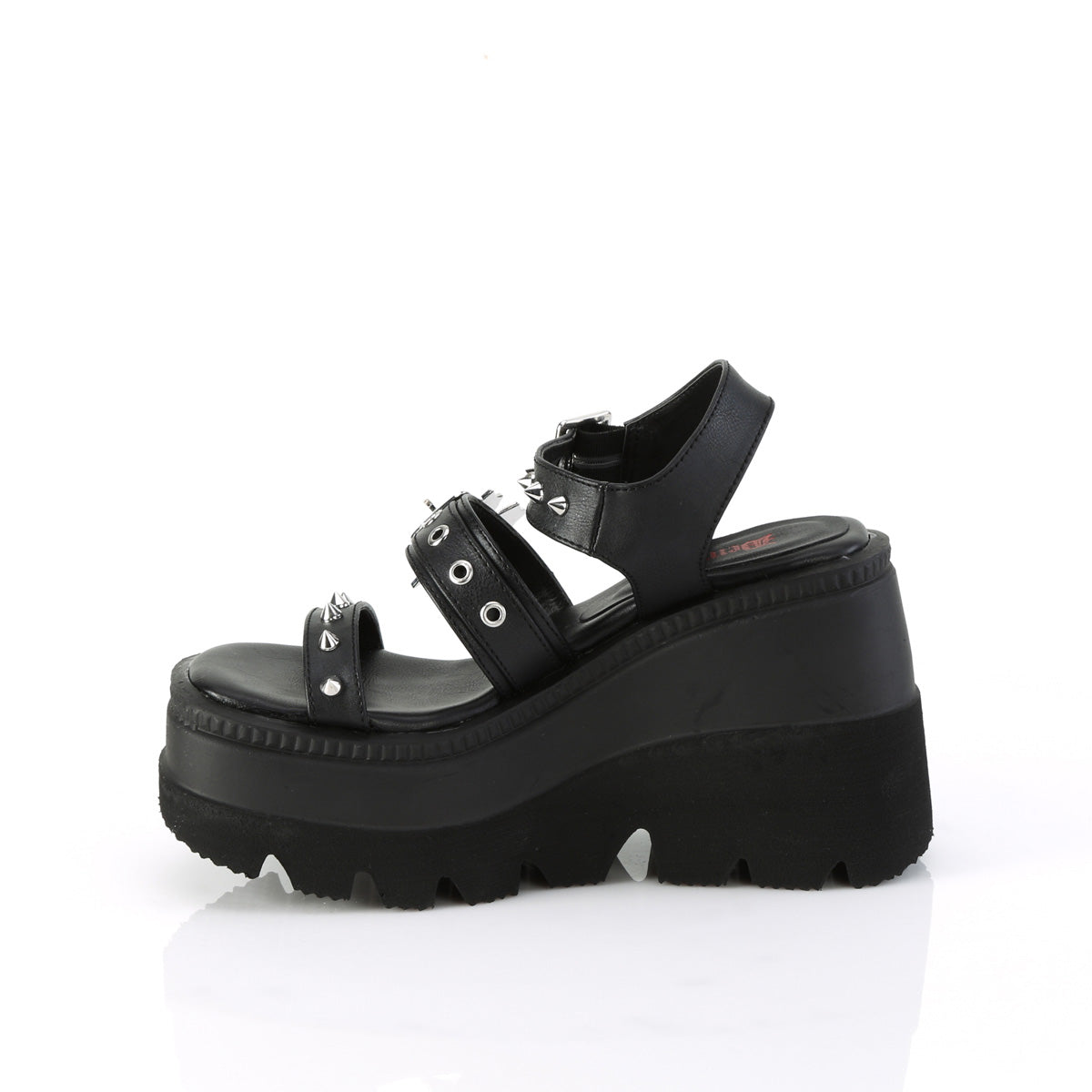 Demonia Cult Great Value - "Shaker-13" Sandals - Black Vegan Leather