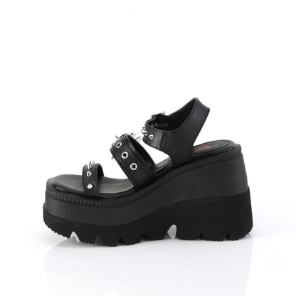 Demonia Cult Great Value - "Shaker-13" Sandals - Black Vegan Leather