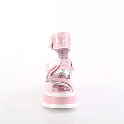 Demonia Cult Discount - "Slacker-15B" Sandals - Baby Pink Holo Patent