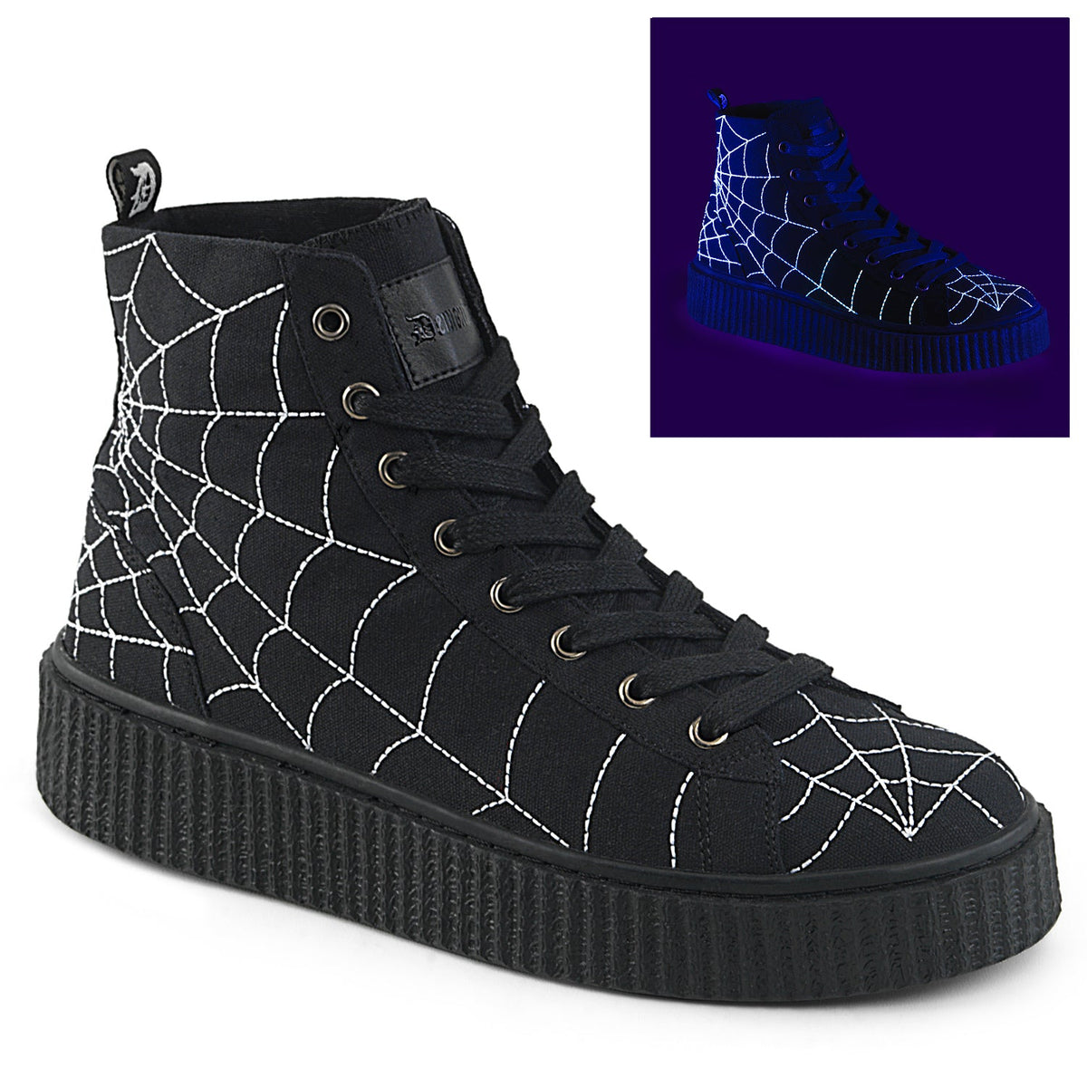 Demonia Cult New - "Sneeker-250" Sneakers - Black Canvas
