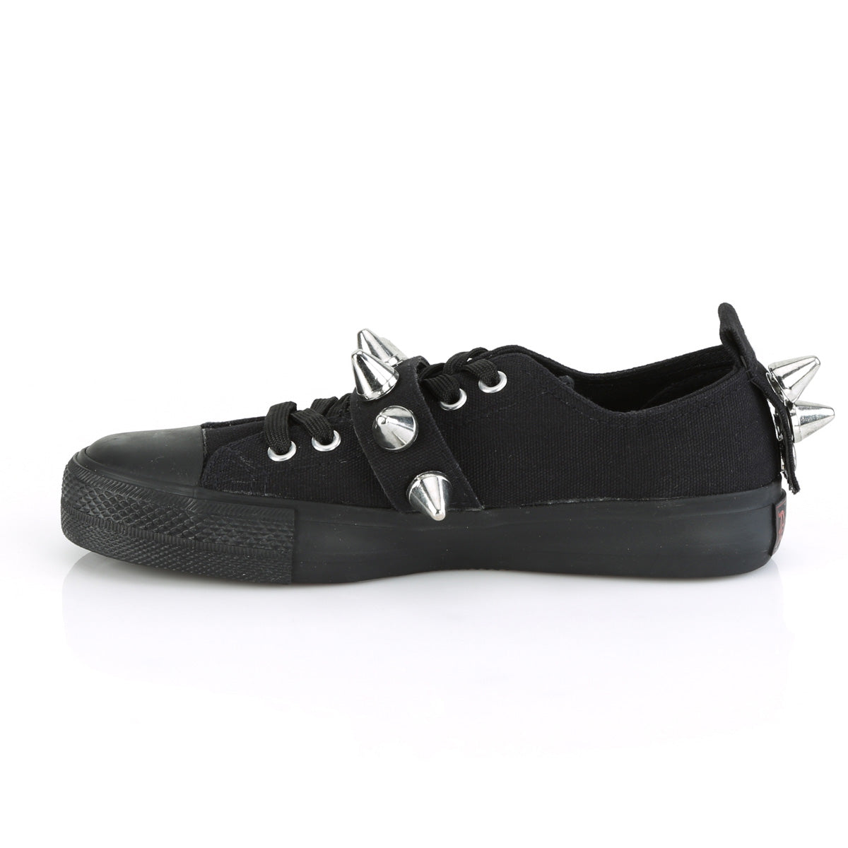 Demonia Cult Sale - "Deviant-04" Sneakers - Black Canvas