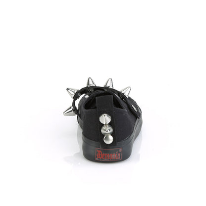 Demonia Cult Sale - "Deviant-04" Sneakers - Black Canvas