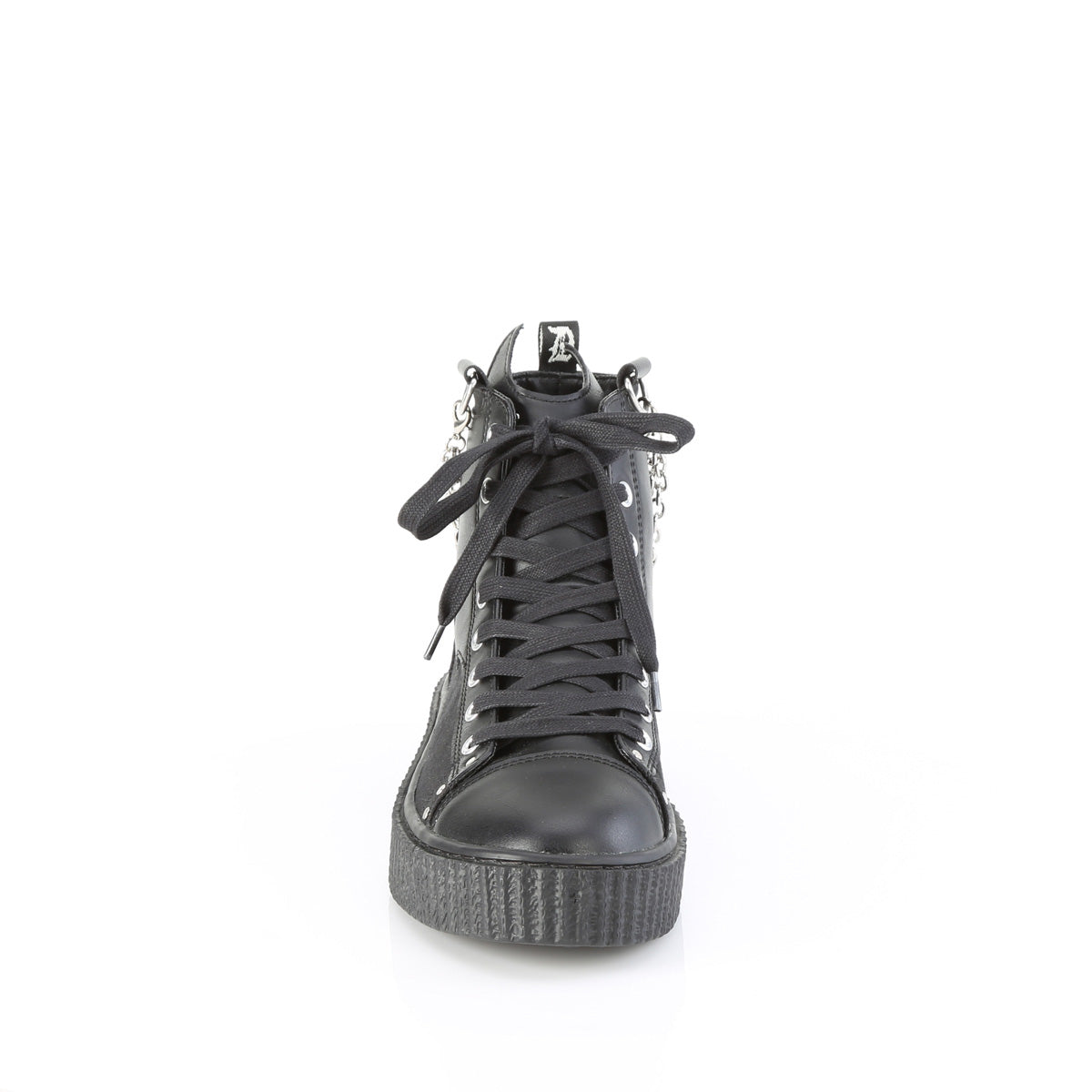 Demonia Cult Deals - "Sneeker-230" Sneakers - Black Canvas-Vegan Leather