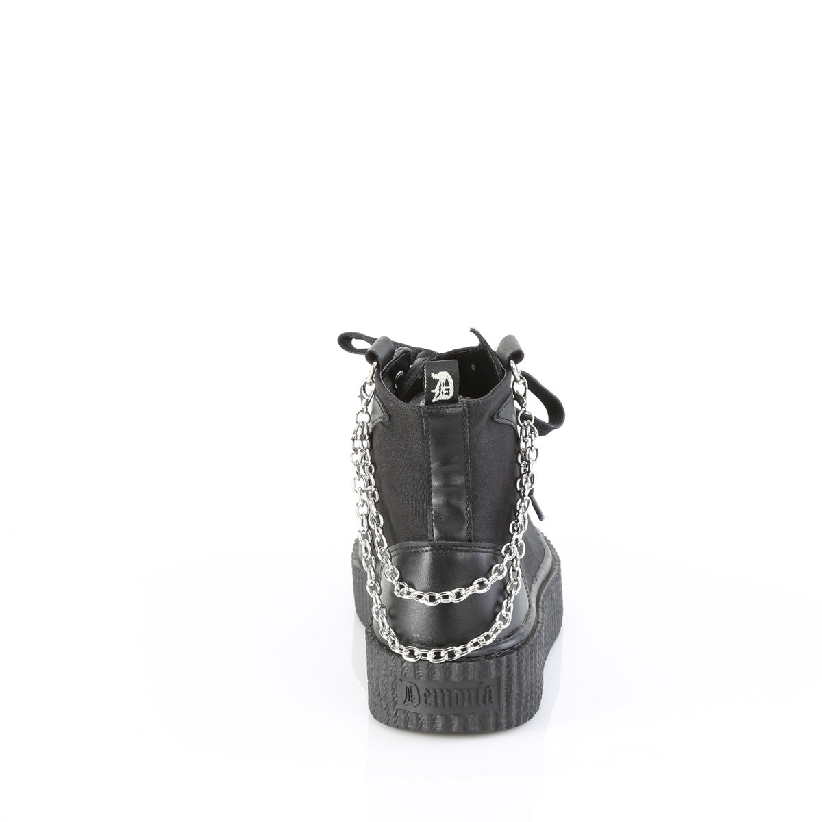 Demonia Cult Deals - "Sneeker-230" Sneakers - Black Canvas-Vegan Leather