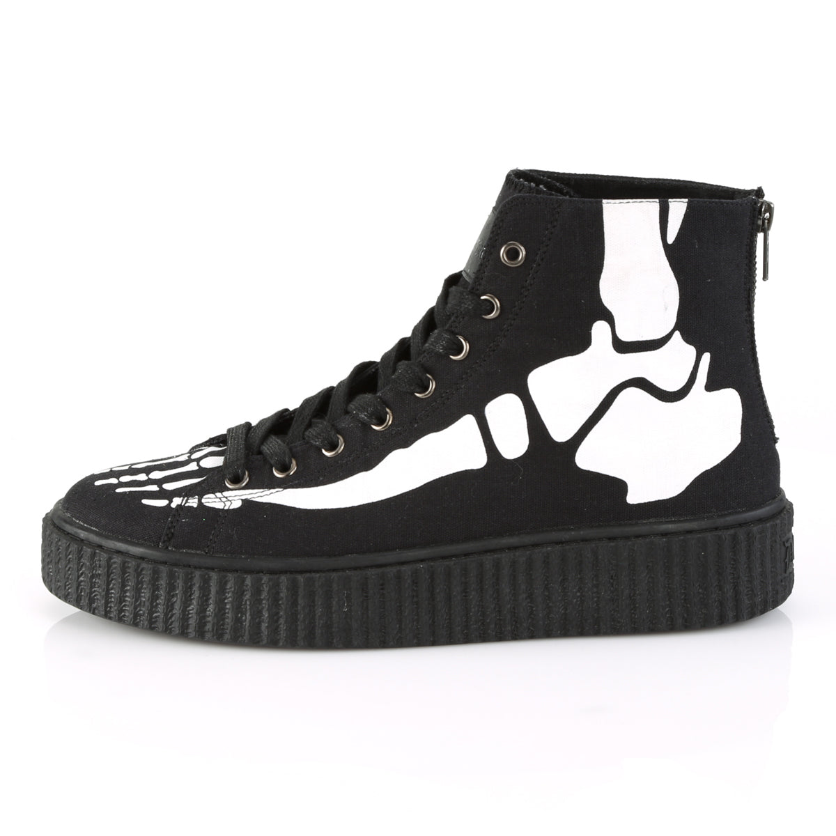 Demonia Cult Latest - "Sneeker-252" Sneakers - Black Canvas