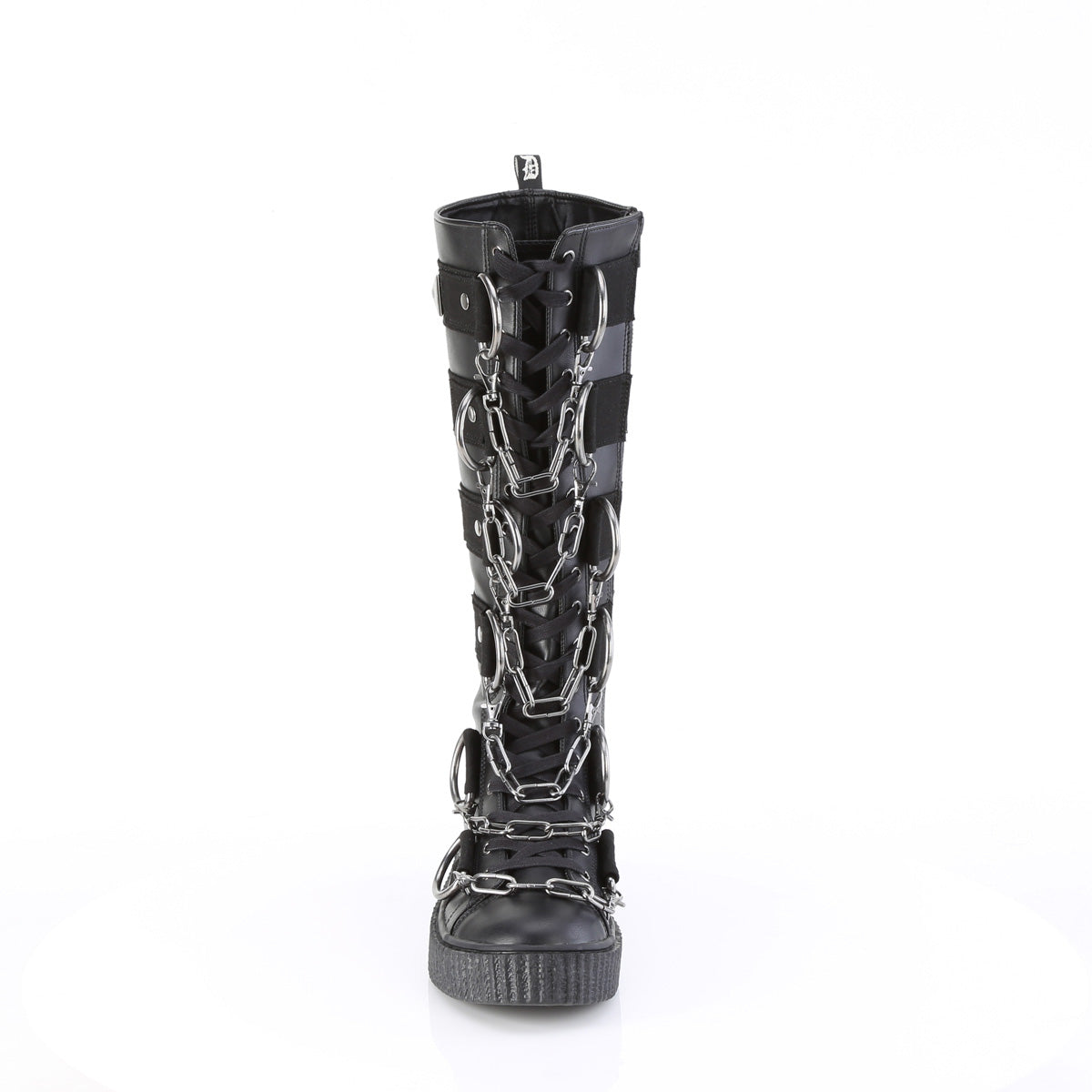 Demonia Cult Best Seller - "Sneeker-405" Sneakers - Black Vegan Leather-Canvas