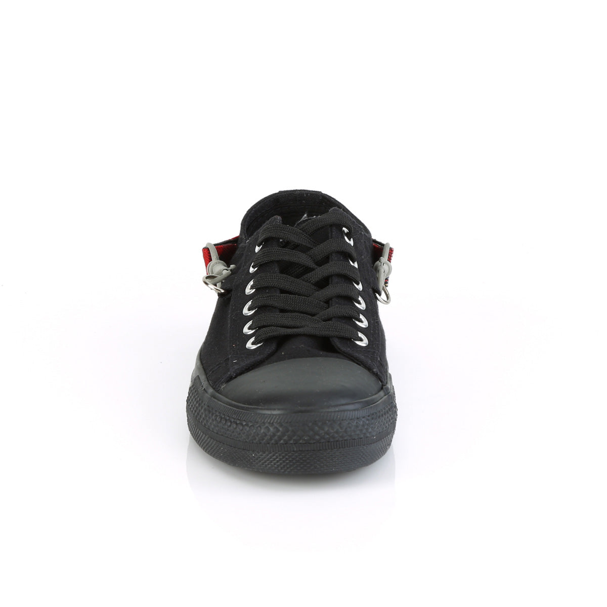 Demonia Cult Quality - "Deviant-07" Sneakers - Black Canvas