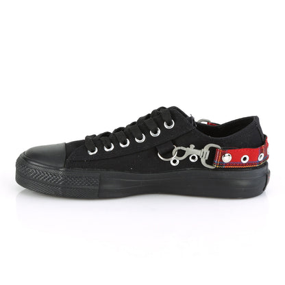 Demonia Cult Quality - "Deviant-07" Sneakers - Black Canvas