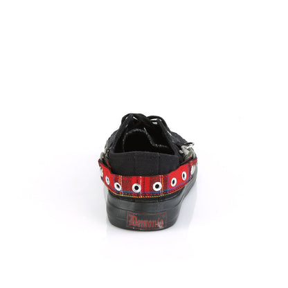 Demonia Cult Quality - "Deviant-07" Sneakers - Black Canvas