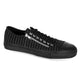 Black Canvas-White Pinstripes