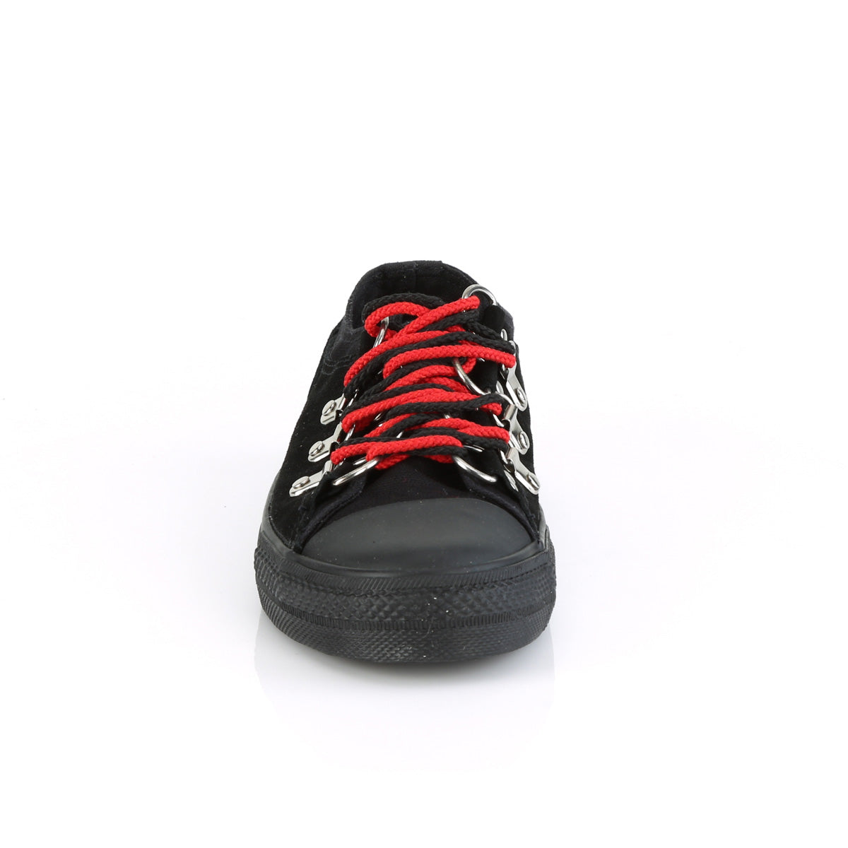 Demonia Cult Discount - "Deviant-05" Sneakers - Black Canvas-Suede