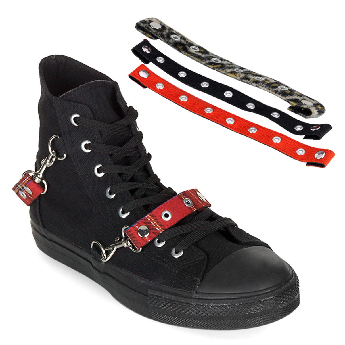 Demonia Cult Value - "Deviant-107" Sneakers - Black Canvas