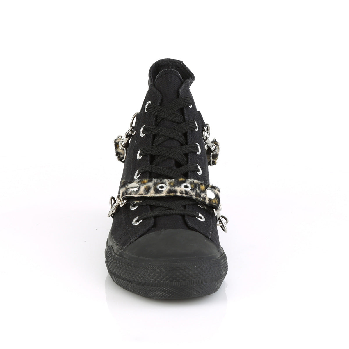 Demonia Cult Value - "Deviant-107" Sneakers - Black Canvas