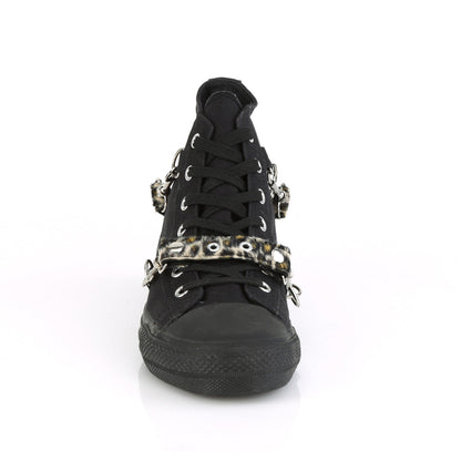 Demonia Cult Value - "Deviant-107" Sneakers - Black Canvas