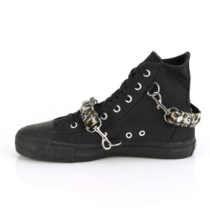 Demonia Cult Value - "Deviant-107" Sneakers - Black Canvas