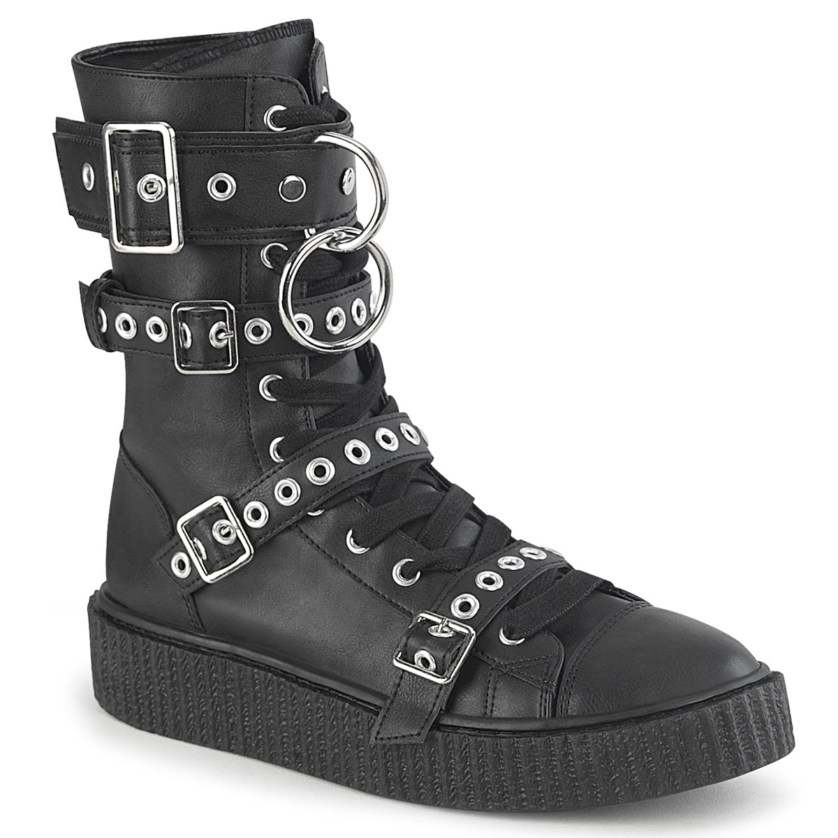 Demonia Cult Special Offer - "Sneeker-320" Sneakers - Black Vegan Leather
