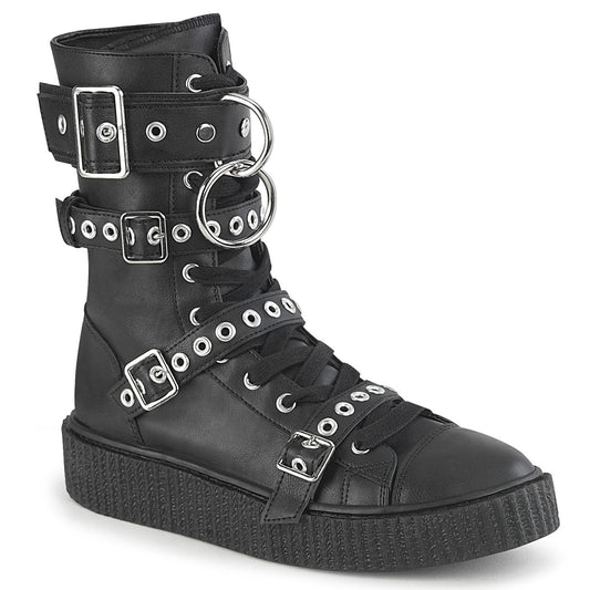 Demonia Cult Special Offer - "Sneeker-320" Sneakers - Black Vegan Leather