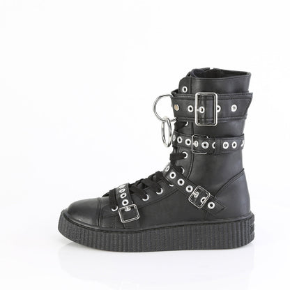 Demonia Cult Special Offer - "Sneeker-320" Sneakers - Black Vegan Leather