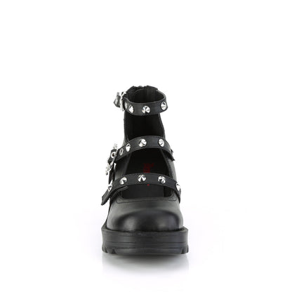 Demonia Cult Trending - "Bratty-30" Pumps - Black Vegan Leather