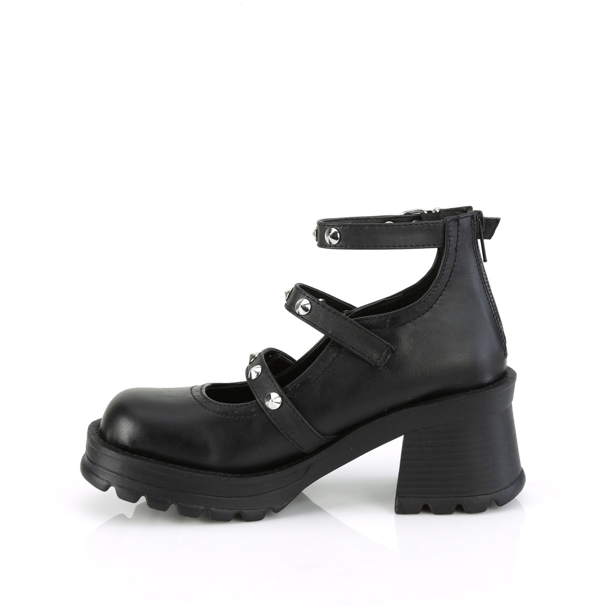 Demonia Cult Trending - "Bratty-30" Pumps - Black Vegan Leather