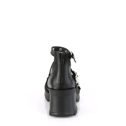 Demonia Cult Trending - "Bratty-30" Pumps - Black Vegan Leather
