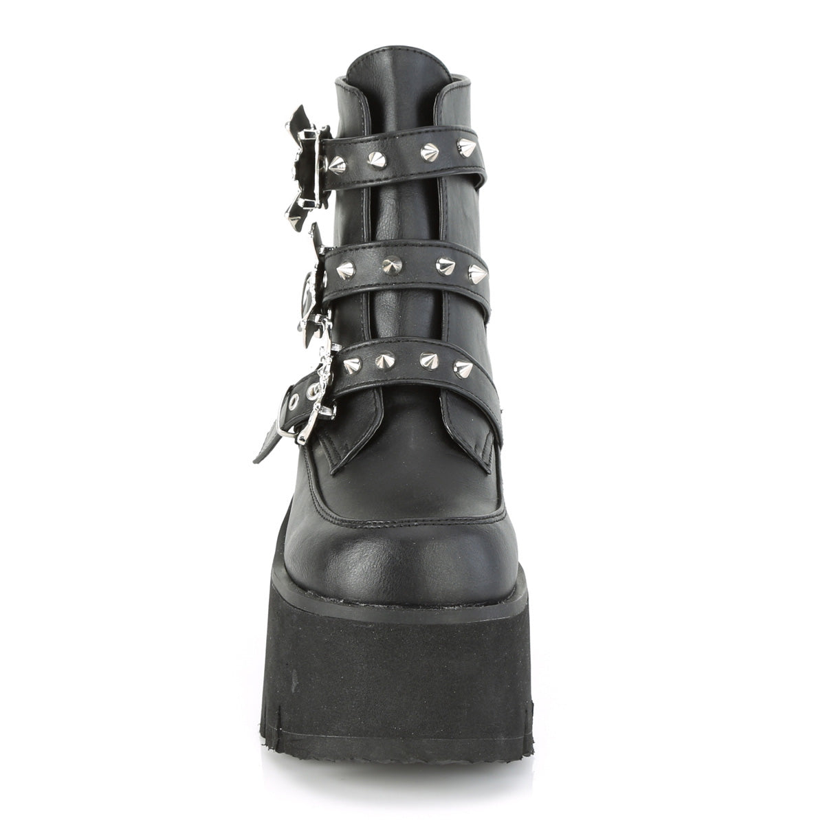 Demonia Cult Popular - "Ashes-55" Boots - Black Vegan Leather