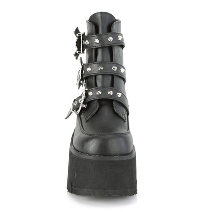 Demonia Cult Popular - "Ashes-55" Boots - Black Vegan Leather