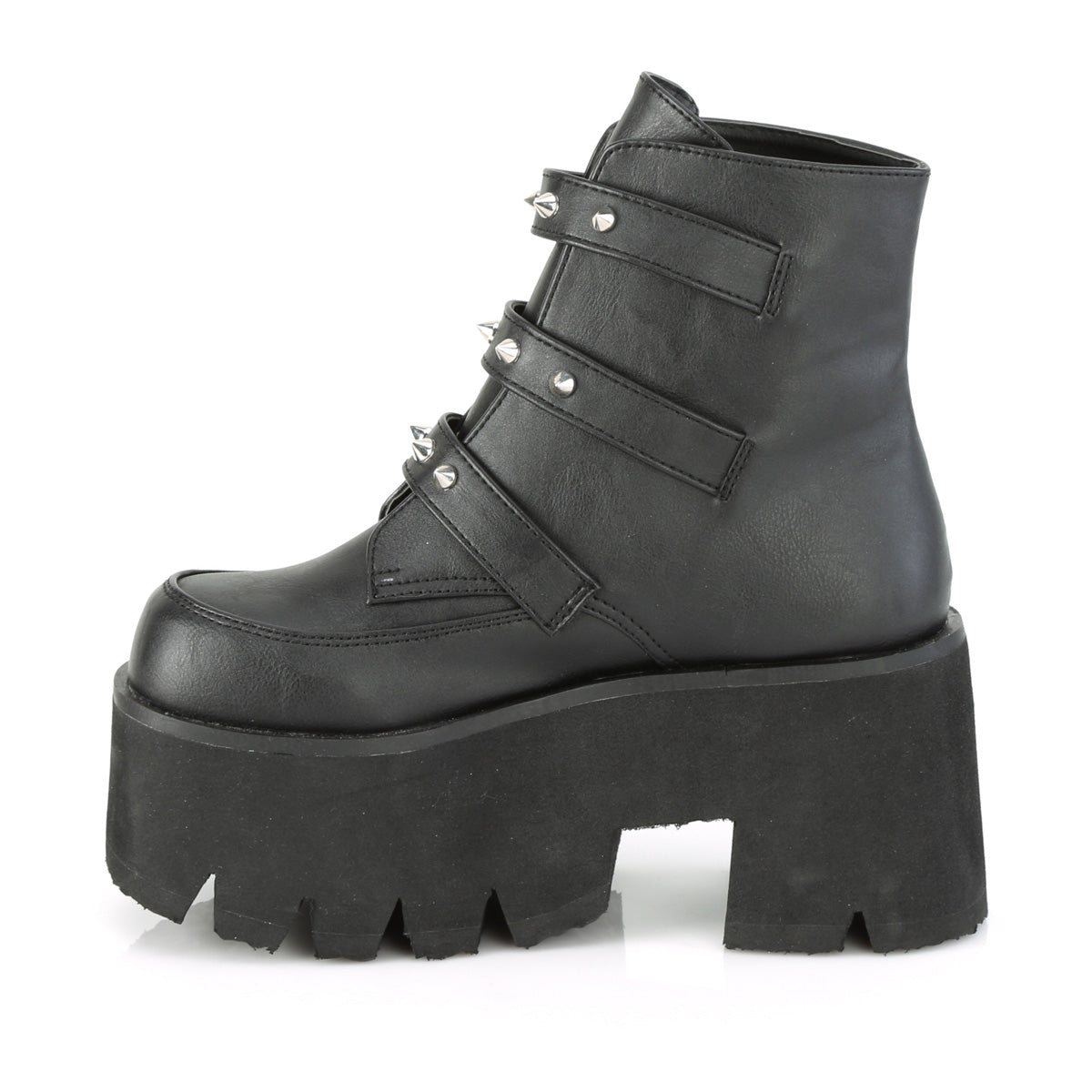 Demonia Cult Popular - "Ashes-55" Boots - Black Vegan Leather