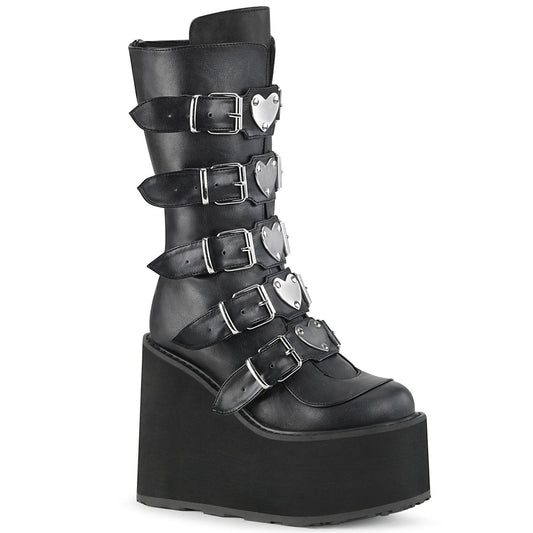 Demonia Cult Recommended - "Swing-230" Boots - Black Vegan Leather
