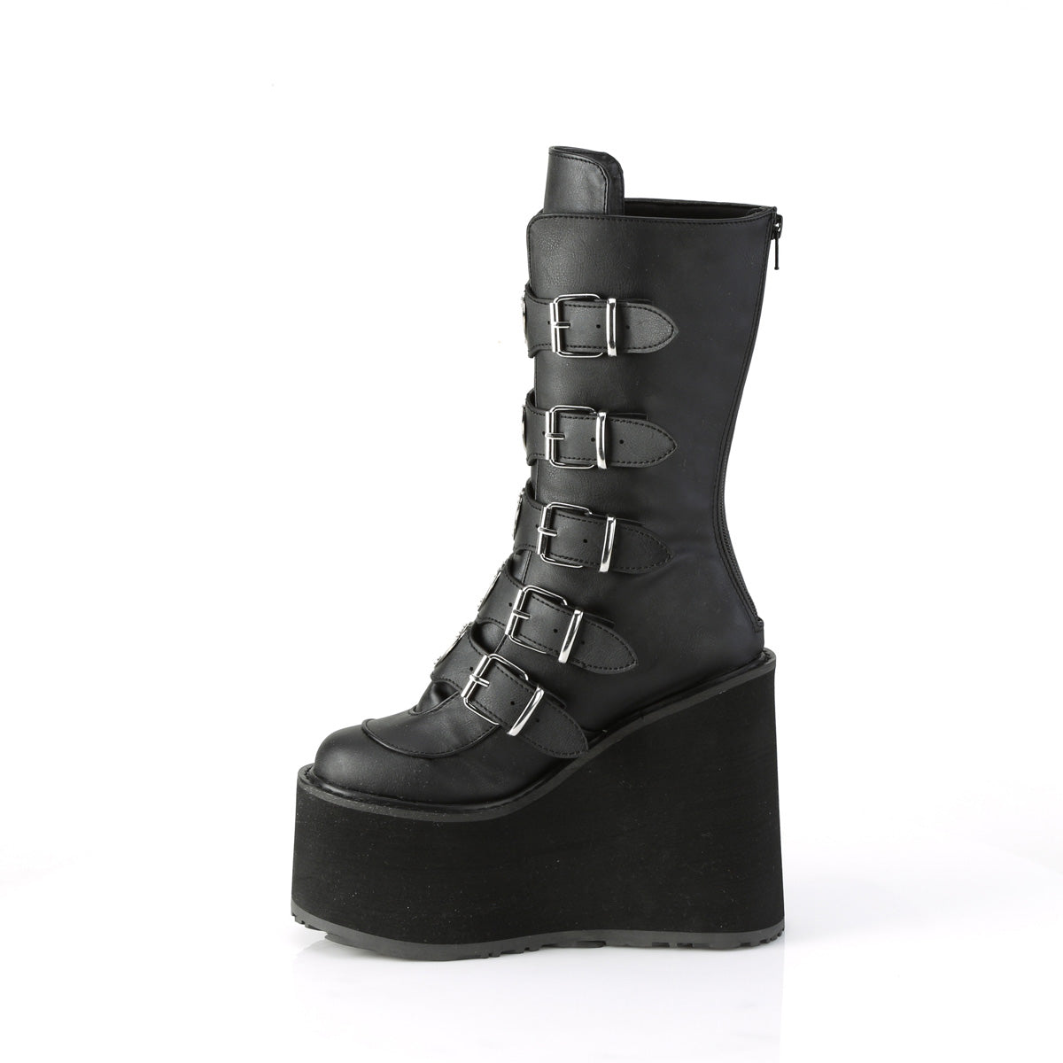 Demonia Cult Recommended - "Swing-230" Boots - Black Vegan Leather