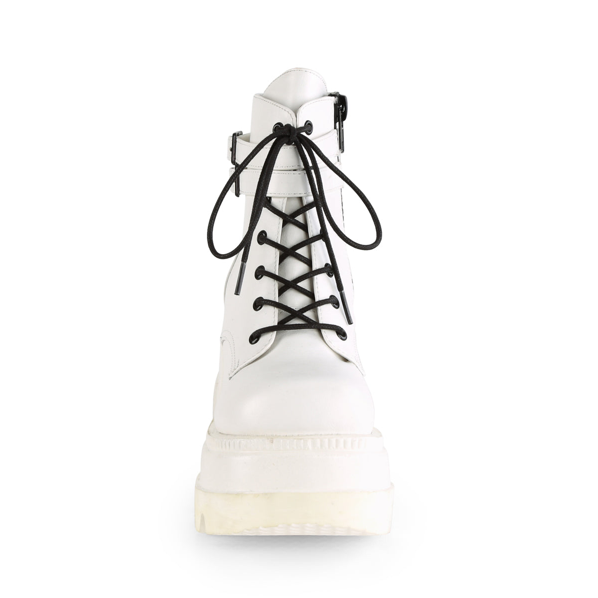Demonia Cult Popular - "Shaker-52" Boots - White Vegan Leather