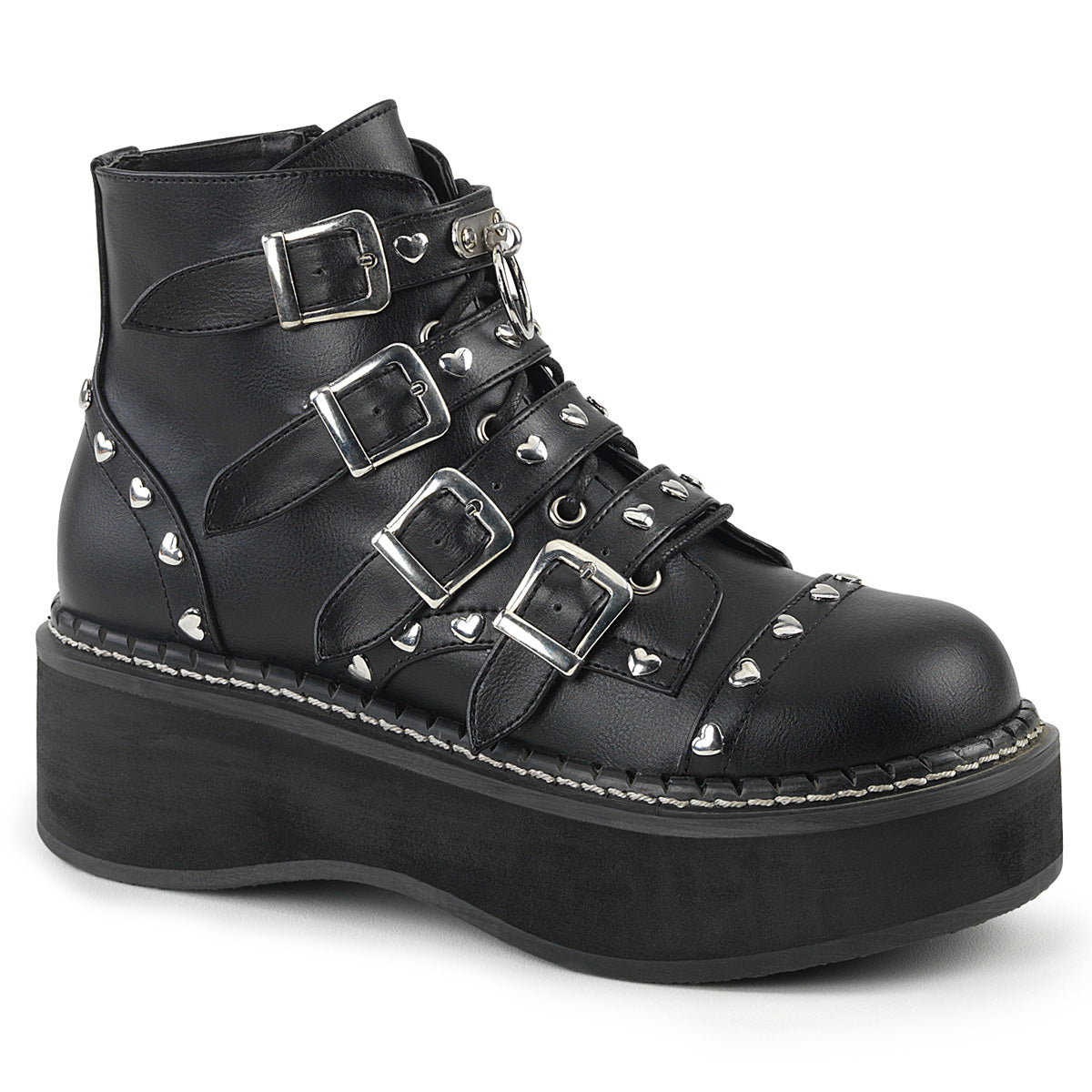 Demonia Cult Deals - "Emily-315" Boots - Black Vegan Leather