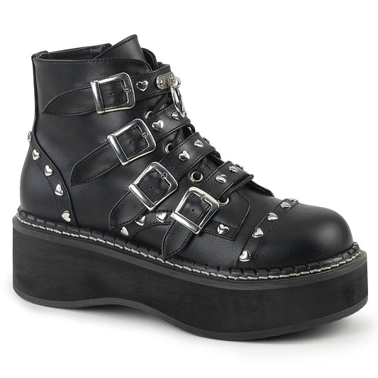 Demonia Cult Deals - "Emily-315" Boots - Black Vegan Leather