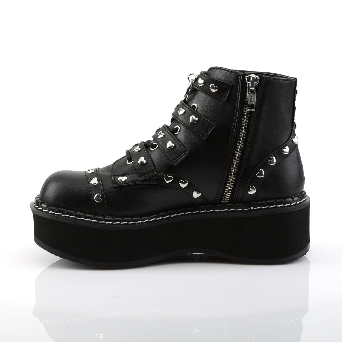 Demonia Cult Deals - "Emily-315" Boots - Black Vegan Leather