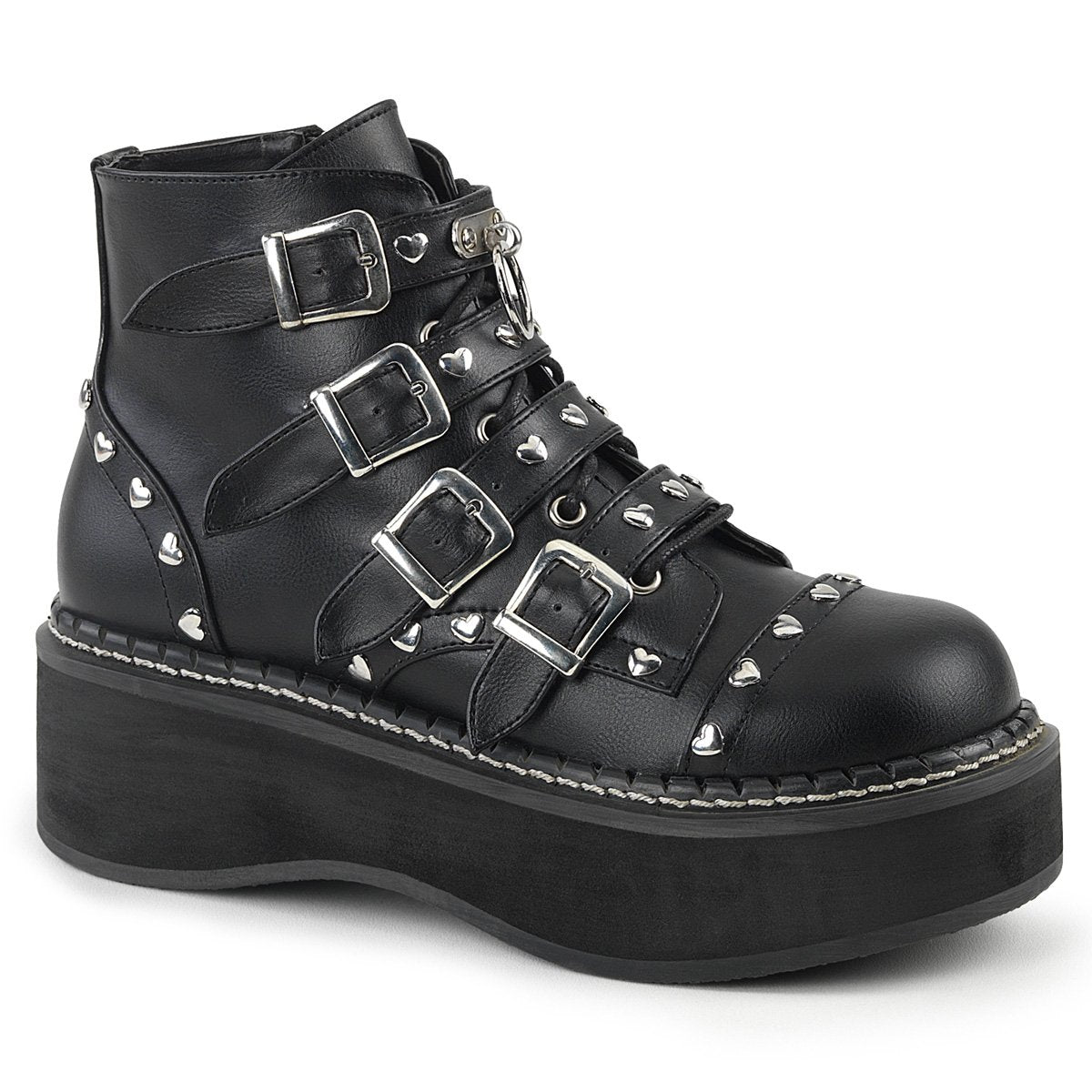 Demonia Cult Deals - "Emily-315" Boots - Black Vegan Leather