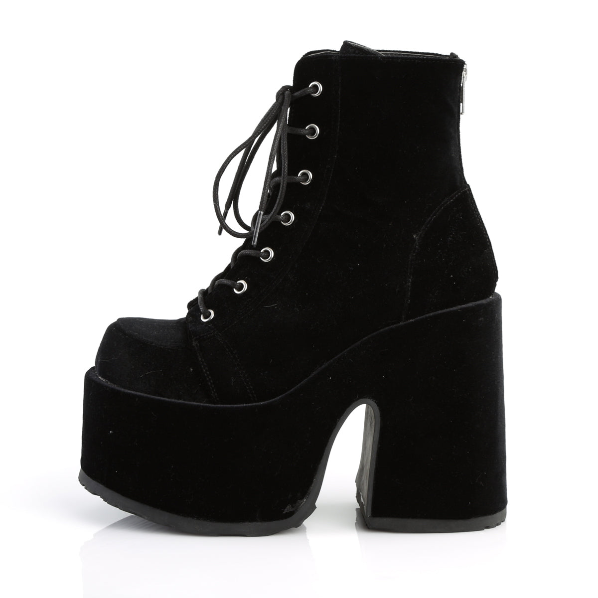Demonia Cult Deals - "Camel-203" Boots - Black Velvet