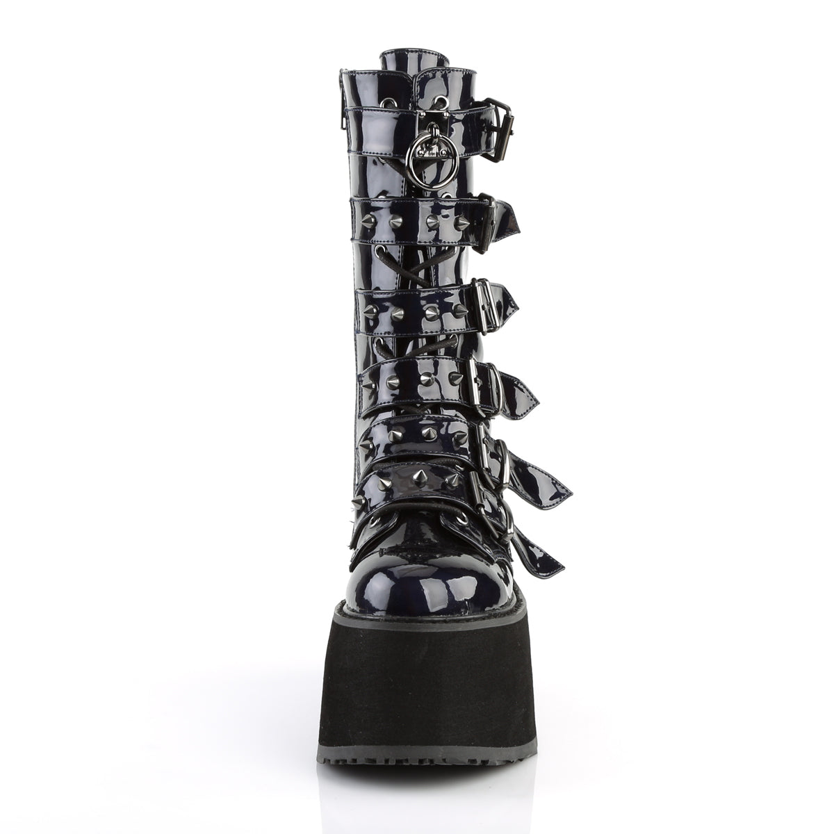 Demonia Cult Value - "Damned-225" Boots - Black Hologram Vegan Leather