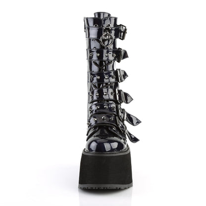 Demonia Cult Value - "Damned-225" Boots - Black Hologram Vegan Leather