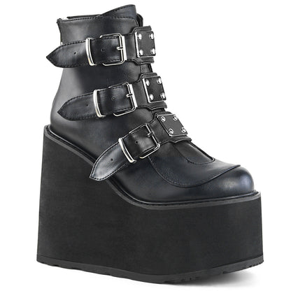 Demonia Cult Premium - "Swing-105" Boots - Black Vegan Leather