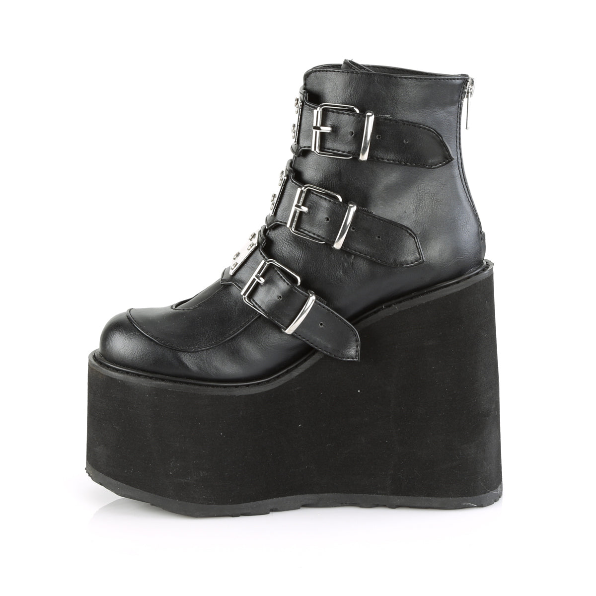 Demonia Cult Premium - "Swing-105" Boots - Black Vegan Leather