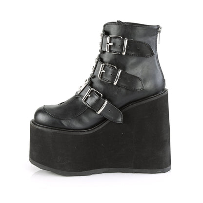 Demonia Cult Premium - "Swing-105" Boots - Black Vegan Leather