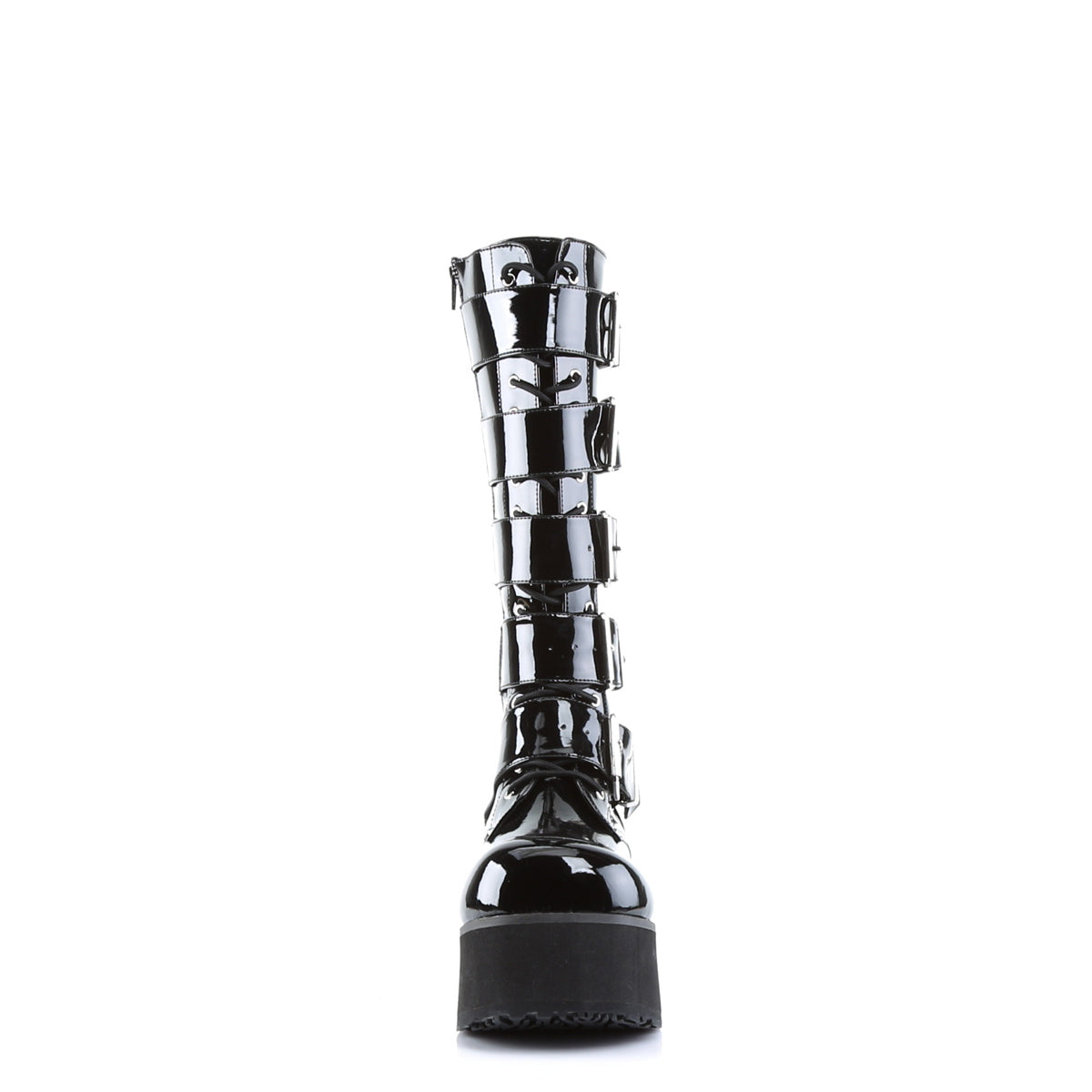 Demonia Cult Trending - "Trashville-518" Boots - Black Patent