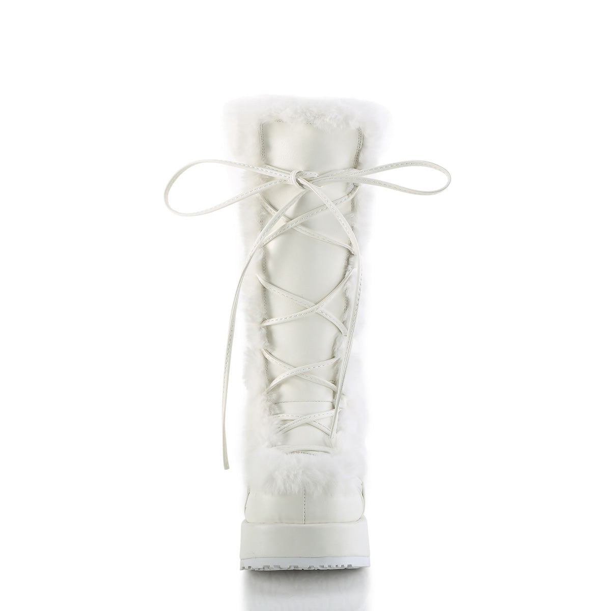 Demonia Cult Quality - "Cubby-311" Boots - White Vegan Leather